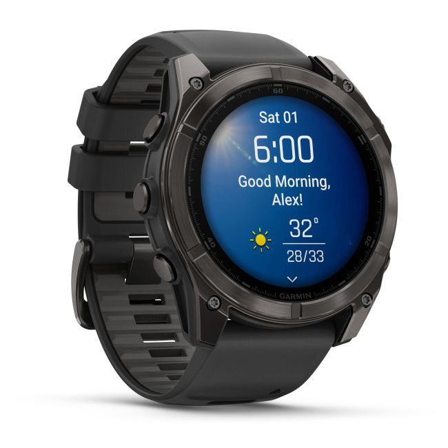 Garmin fenix 8 AMOLED Sapphire 51mm - smartwatch premium GPS negru Titanium DLC
