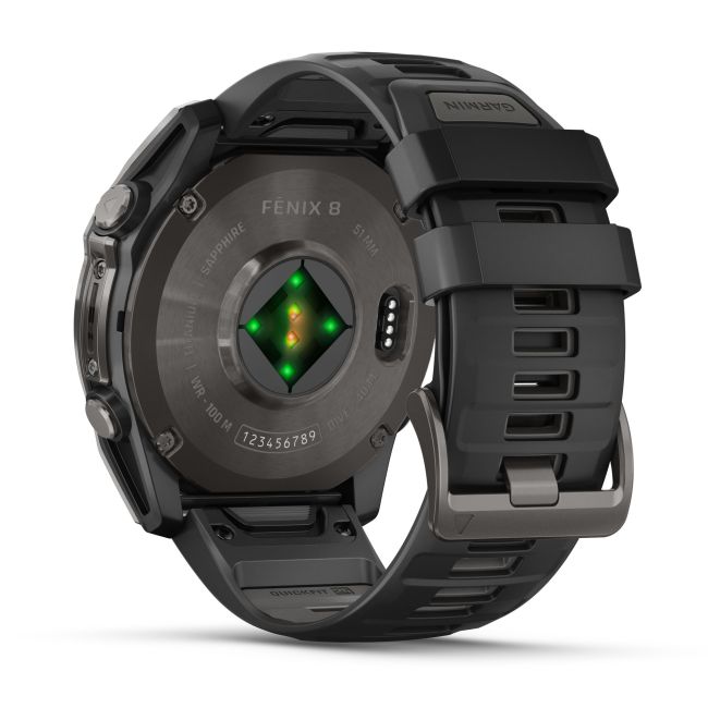 Garmin fenix 8 AMOLED Sapphire 51mm - smartwatch premium GPS negru Titanium DLC