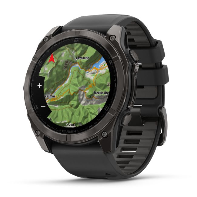 Garmin fenix 8 AMOLED Sapphire 51mm - smartwatch premium GPS negru Titanium DLC