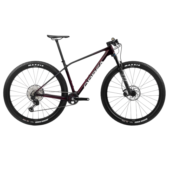 Bicicletă MTB XC hardtail Orbea ALMA M PRO - Red Wine Carbon View (Gloss) | Carbon Raw (Matt)