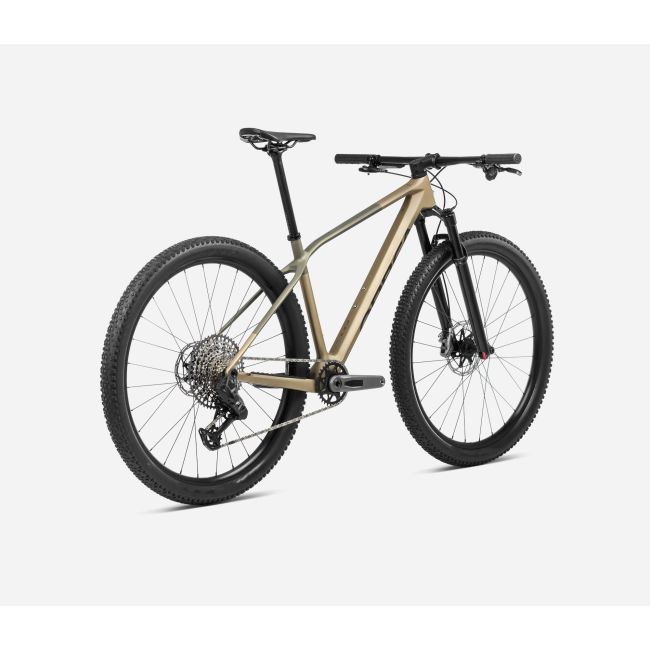 Bicicletă MTB XC hardtail Orbea ALMA M50 - Baobab Brown | Green Gold (Matt)