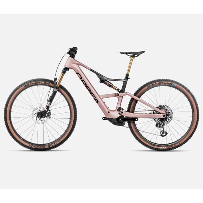 Bicicletă electrică eMTB Trail Orbea RISE SL M-LTD 420W - Desert Rose | Carbon Raw (Matt)