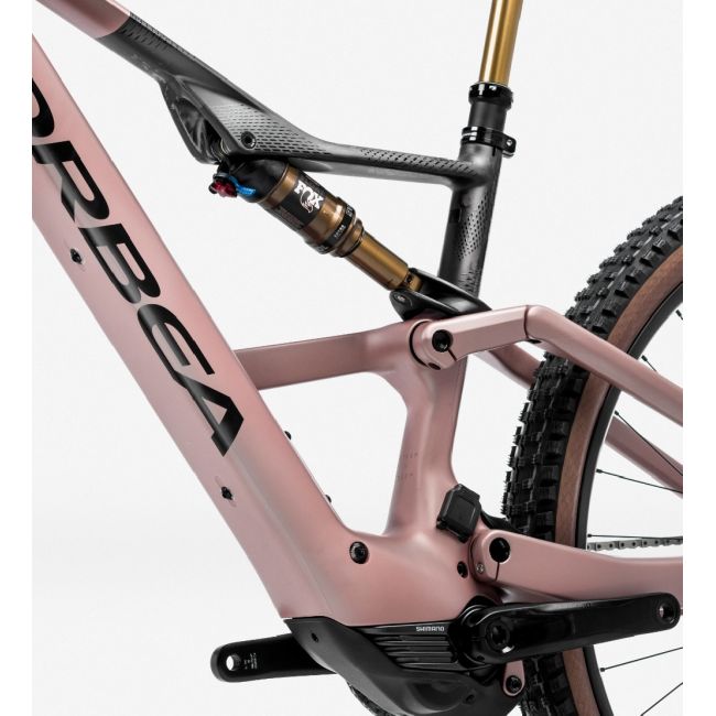 Bicicletă electrică eMTB Trail Orbea RISE SL M20 420W - Desert Rose | Carbon Raw (Matt)
