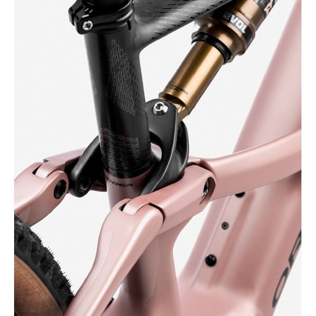Bicicletă electrică eMTB Trail Orbea RISE SL M20 420W - Desert Rose | Carbon Raw (Matt)