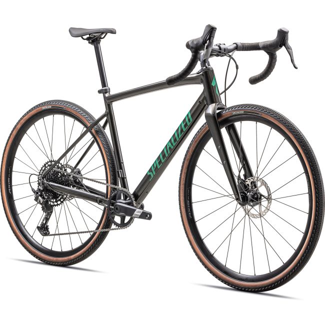 Specialized - bicicleta sosea Diverge Comp E5 - verde Gloss Metallic Obsidian | Metallic Pine Green - Marime 56