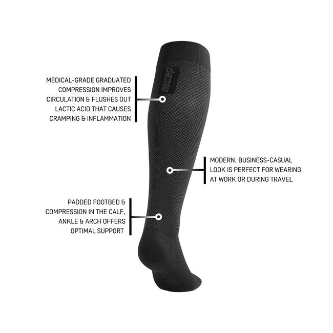 Sosete compresie înalte CEP Business Socks Tall V2 - negru | Barbati