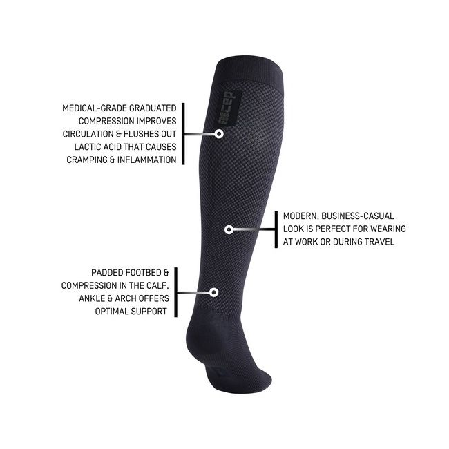 CEP - sosete compresie inalte - Business Compression Socks - Tall v2 - Blue