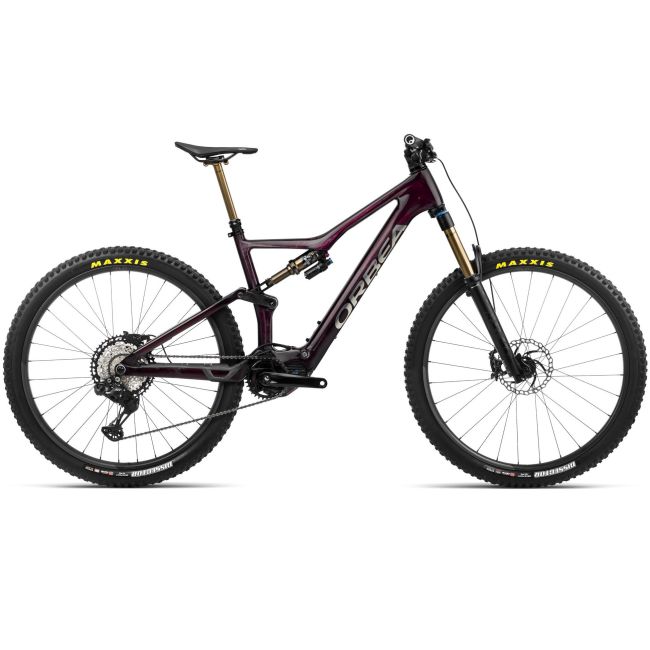 Orbea RISE M-TEAM Wine Red Carbon View - Titanium (Gloss) - măsura S - bicicletă electrică eMTB Trail