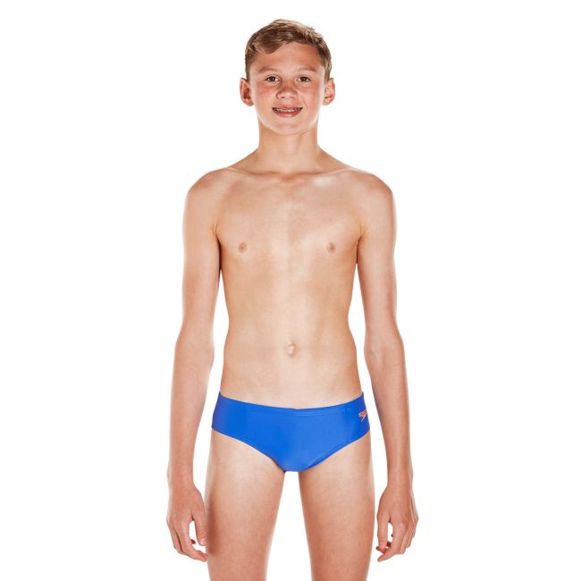 Speedo - costum inot baieti - slip - Essential logo - Albastru| Portocaliu