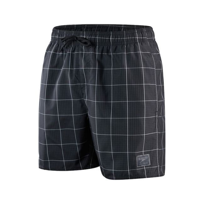 Speedo - short inot barbati - Check Leisure 16" - Negru I Gri