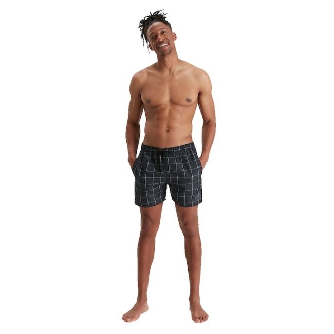 Speedo - short inot barbati - Check Leisure 16" - Negru I Gri
