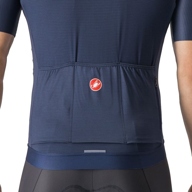 Castelli - tricou ciclism cu maneca scurta pentru barbati Espresso Jersey - albastru inchis indigo