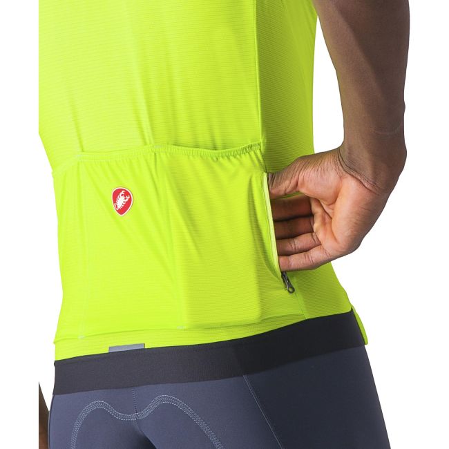 Castelli - tricou ciclism cu maneca scurta pentru barbati Espresso Jersey - galben lime electric
