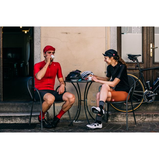 Castelli - tricou ciclism cu maneca scurta pentru barbati Espresso Jersey - visiniu bordo