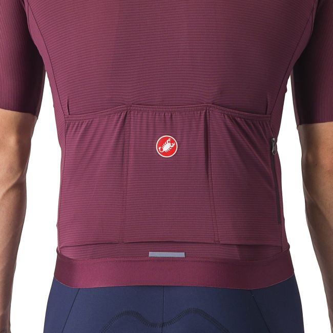 Castelli - tricou ciclism cu maneca scurta pentru barbati Espresso Jersey - visiniu bordo
