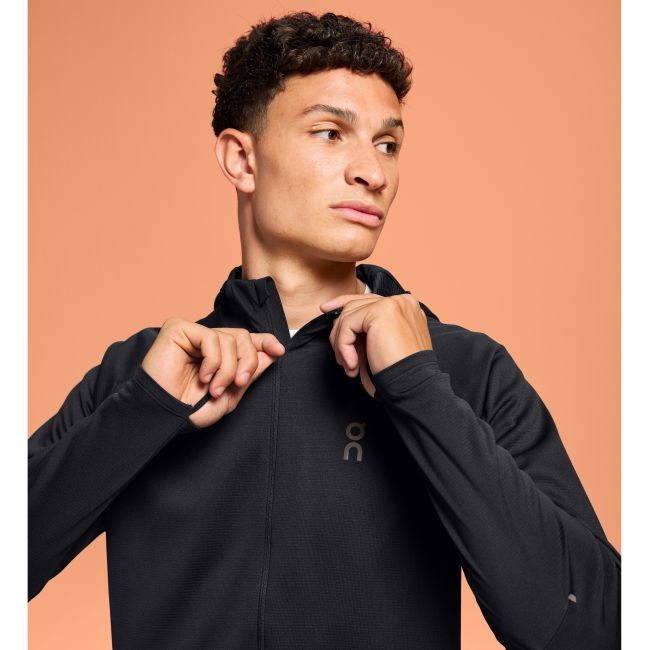 On Cloud - jacheta vreme rece barbati cu fermoar si gluga Climate Zip Hoodie - negru