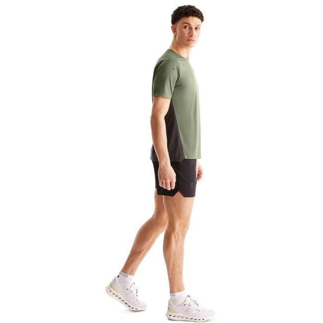 On Cloud - tricou tehnic maneca scurta pentru barbati Performance-T - verde inchis Taiga negru