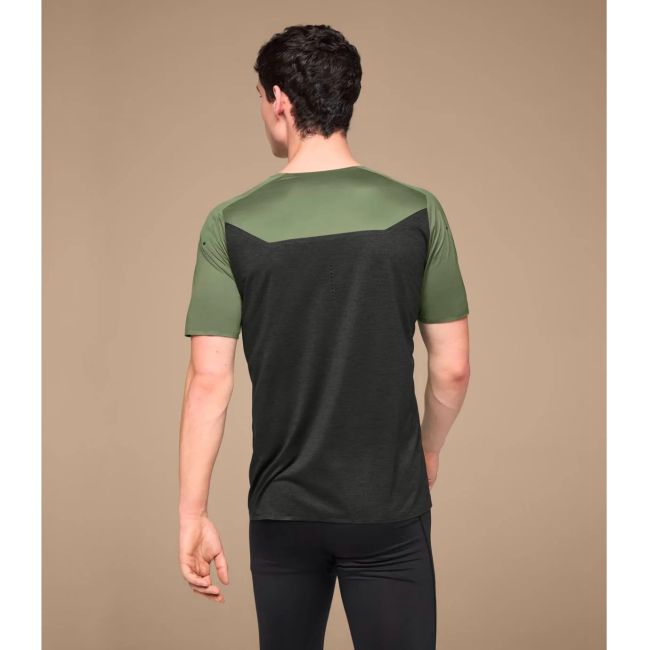 On Cloud - tricou tehnic maneca scurta pentru barbati Performance-T - verde inchis Taiga negru