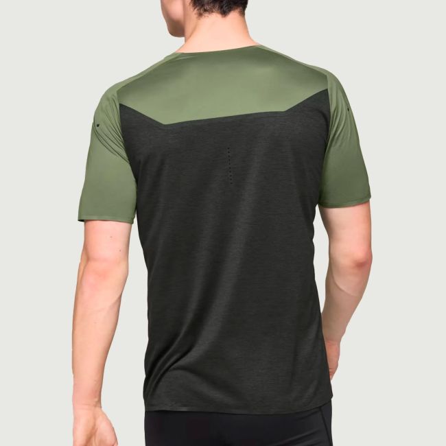 On Cloud - tricou tehnic maneca scurta pentru barbati Performance-T - verde inchis Taiga negru