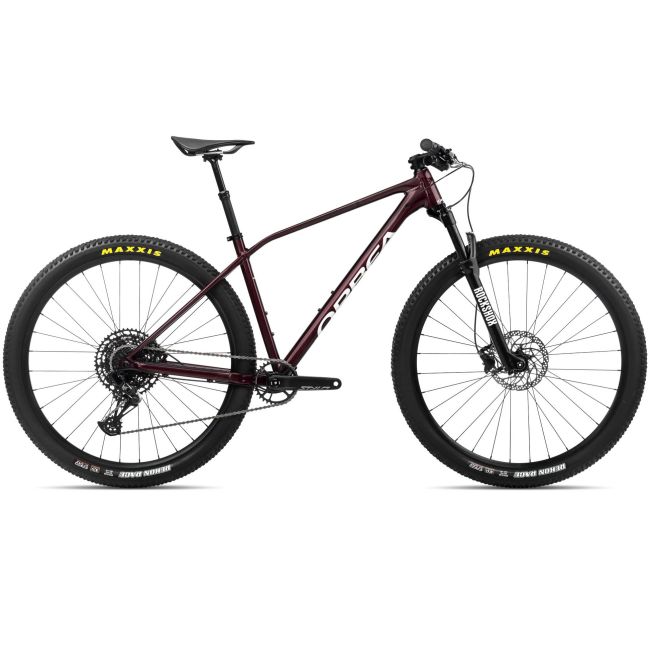 Bicicletă MTB XC hardtail Orbea ALMA H11 - Metallic Dark Red | Chic White (Gloss)