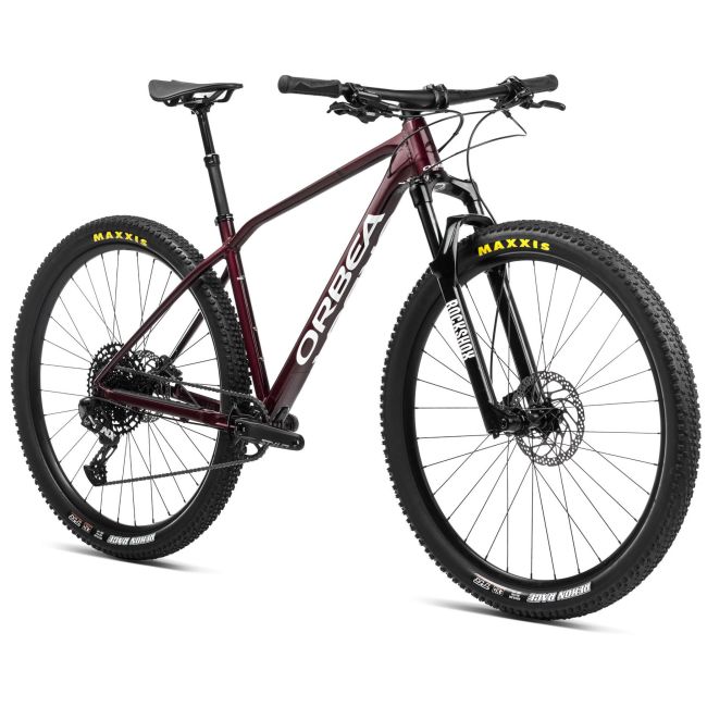 Bicicletă MTB XC hardtail Orbea ALMA H11 - Metallic Dark Red | Chic White (Gloss)
