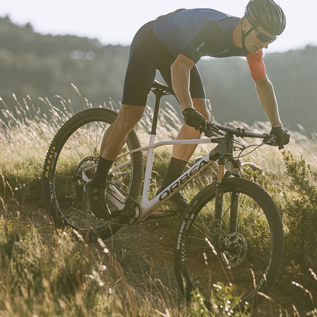 Bicicletă MTB XC hardtail Orbea ALMA H20 - Taupe Brown (Matt) | Mango (Gloss)