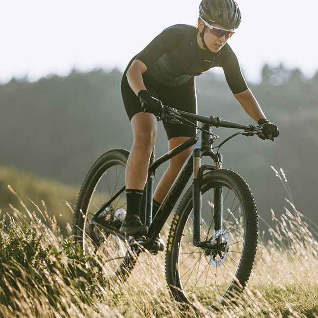 Bicicletă MTB XC hardtail Orbea ALMA H20 - Taupe Brown (Matt) | Mango (Gloss)