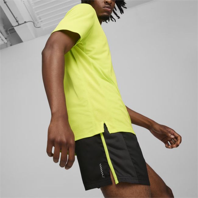 Puma - pantaloni scurti alergare pentru barbati Run Favorite Velocity 5 inch pants - negru verde electric lime