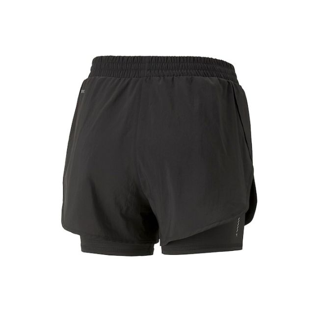 Puma - pantaloni scurti pentru femei 2 in 1 - Run Favourite Woven 2 in 1 3" W - negru