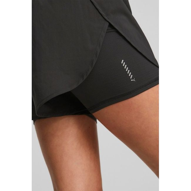 Puma - pantaloni scurti pentru femei 2 in 1 - Run Favourite Woven 2 in 1 3" W - negru