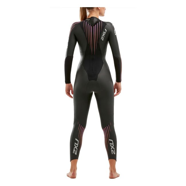 2XU - costum neopren P:1 Propel Wetsuit pentru femei - negru-roz-portocaliu