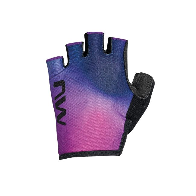 Northwave - manusi ciclism degete scurte pentru femei Active - negru albastru mov irizat