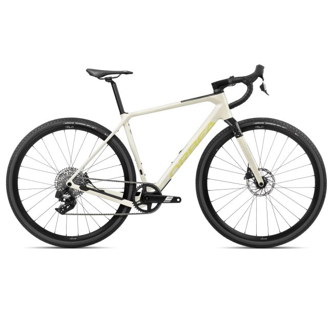 Orbea TERRA M41eTEAM 1X Ivory White - Spicy Lime (Gloss) - măsura XS - bicicletă gravel