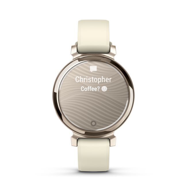 Garmin - Lily 2 smartwatch - crem auriu - curea nucă de cocos din silicon