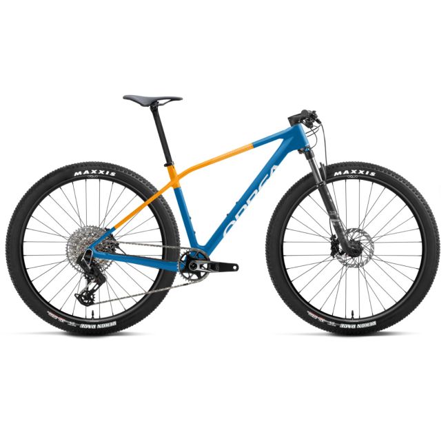 Orbea Alma M10 - bicicleta MTB hardtail XC - culoare custom MyO albastru-portocaliu