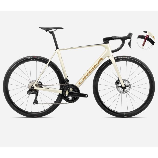 Orbea ORCA M20iTEAM Ivory White-Burgundy (Gloss)-Vulcano (Matt) - măsura 47 - bicicletă șosea racing