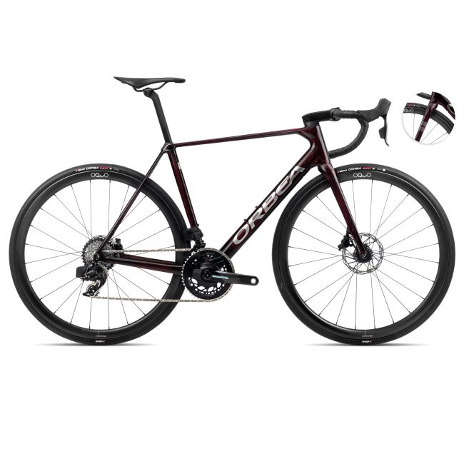 Orbea ORCA M21eTEAM PWR Wine Red-Titanium (Gloss) - bicicletă șosea racing