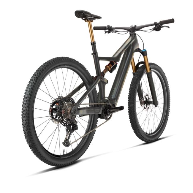 Orbea Rise M-LTD - bicicleta electrica full suspension 29" carbon - culoare custom MyO Rainbow-Gold