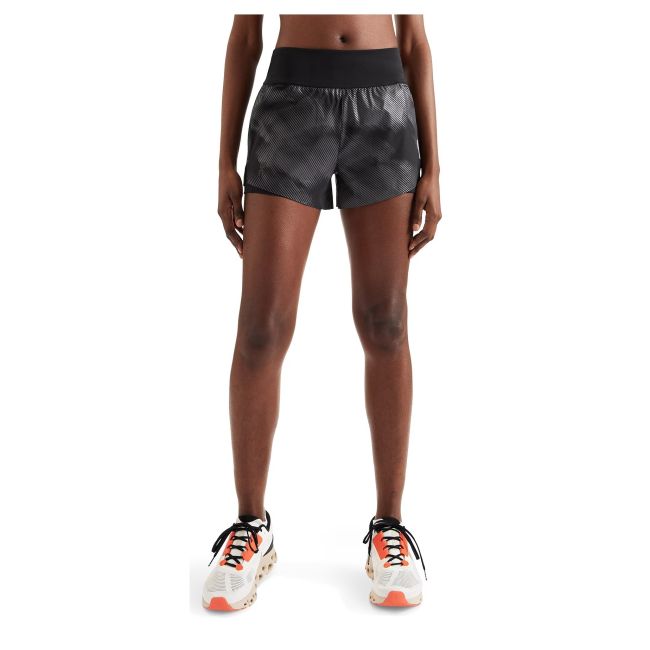 On - pantaloni scurti pentru femei Running W Shorts Lumos - negru reflectorizant