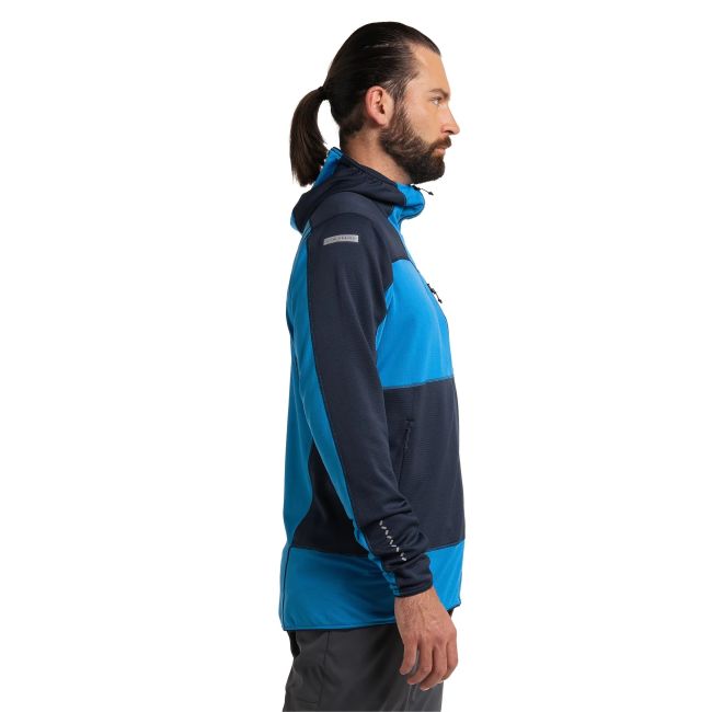 Haglofs - Jacheta fleece barbati L.I.M Mid Fast Hood - alnastru inchis albastru nordic