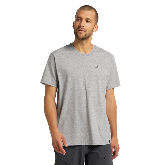 Haglofs - Tricou casual bumbac barbati Camp Tee - gri solid melaj