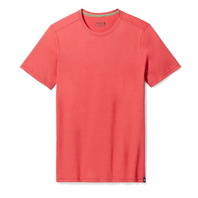 Smartwool - tricou sport barbati maneca scurta Short Sleeve Tee Slim Fit tee - rosu deschis pamant