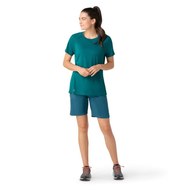 Smartwool - tricou sport femei maneca scurta Active Ultralite Short Sleeve W shirt - albastru acvatic