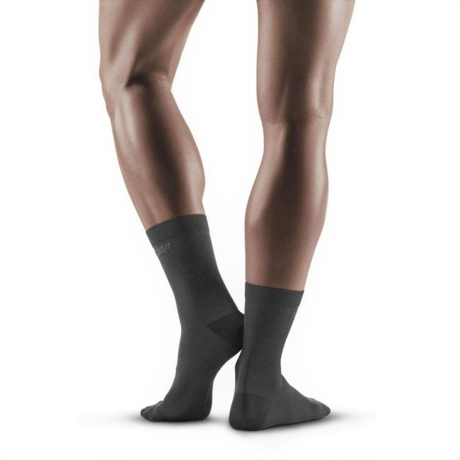 CEP - Sosete compresie scurte barbati Business all day Compression Mid Cut Socks - gri inchis negru