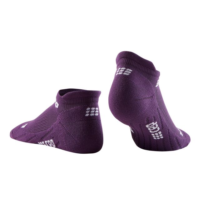 CEP - Sosete de compresie femei model sub glezna The Run Socks No Show W socks - mov inchis gri