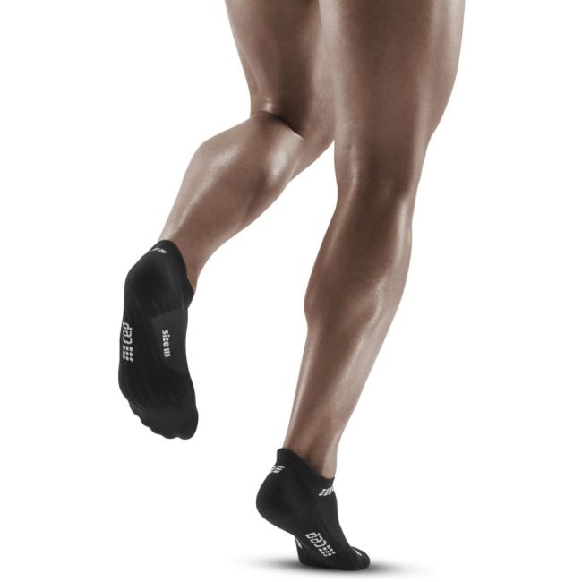 CEP - sosete compresie scurte barbati The Run Socks No show - negru gri
