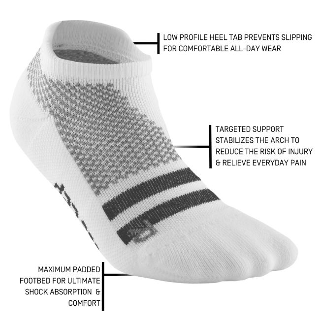 CEP - sosete compresie scurte barbati Training Compression Socks No Show - alb negru