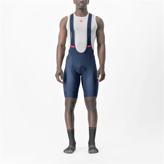 Castelli - Pantaloni ciclism scurti cu bretele Competizione bibshorts- albastru inchis