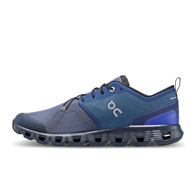 On Cloud X 3 Shift - pantofi alergare pentru barbati - albastru denim albastru inchis eclipsa gri