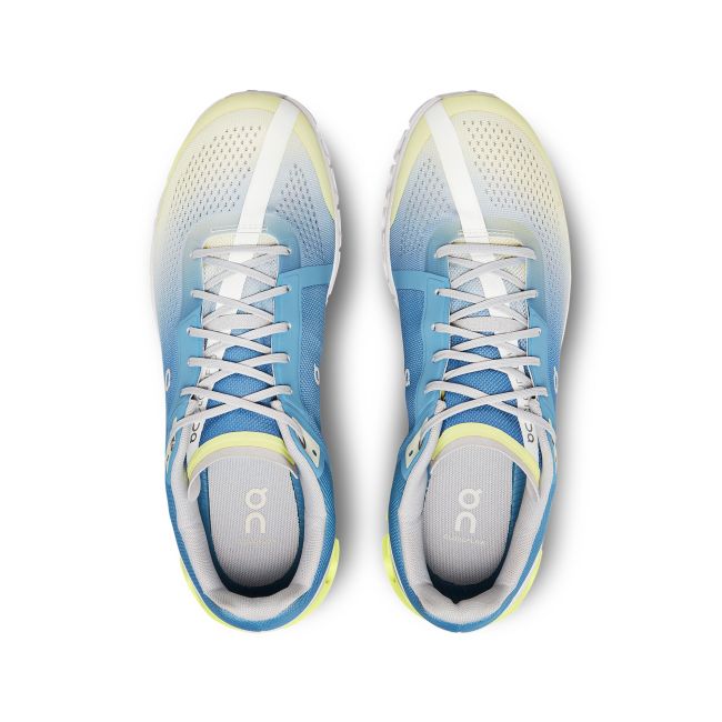 On CloudFlow - pantofi sport pentru barbati - albastru alb galben DUST | SEEDLING